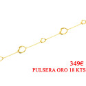 Pulsera oro 18 kts mujer corazones