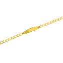 Pulsera oro 8 kts con placa