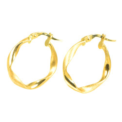 Pendientes oro amarillo 18 kts aro rizados