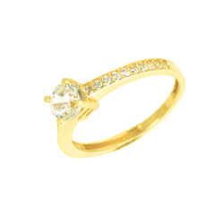 Sortija oro amarillo circonitas