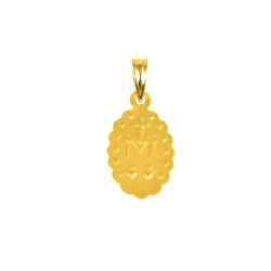 Medalla de oro 18 kts virgen milagrosa