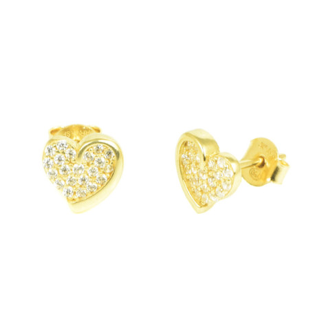 Pendientes oro 18 kts  corazón