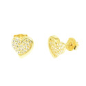 Pendientes oro 18 kts  corazón