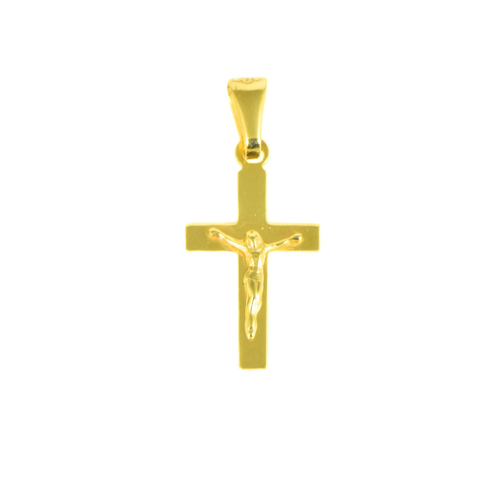 cruz de oro 18 kts cristo