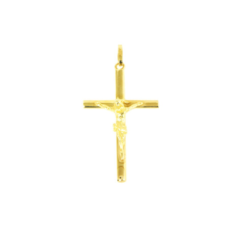 cruz de oro 18 kts cristo