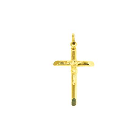 cruz de oro 18 kts cristo