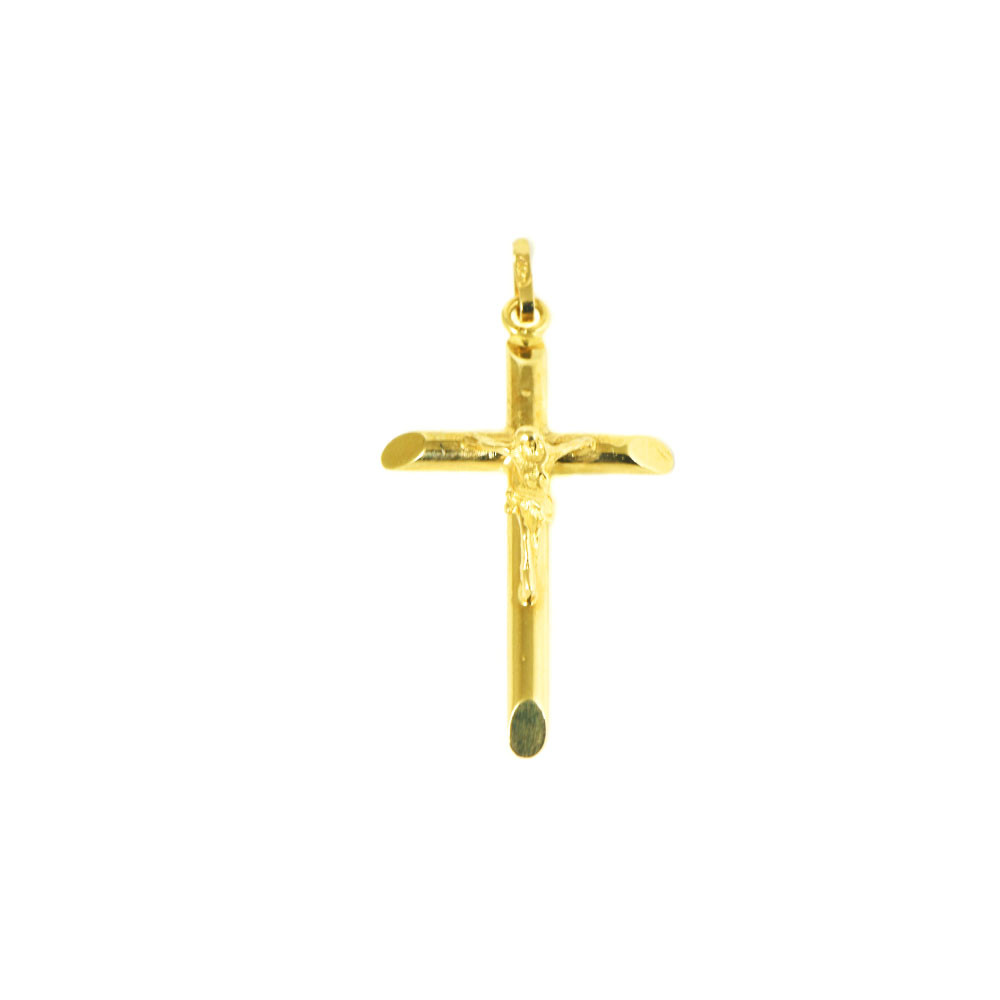 cruz de oro 18 kts cristo