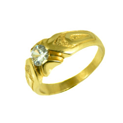 Anillo hombre oro  18 kilates  solitario