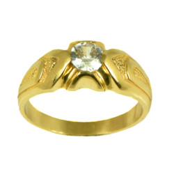 Anillo hombre oro  18 kilates  solitario