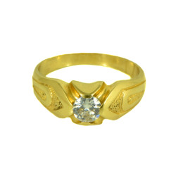 Anillo hombre oro  18 kilates  solitario
